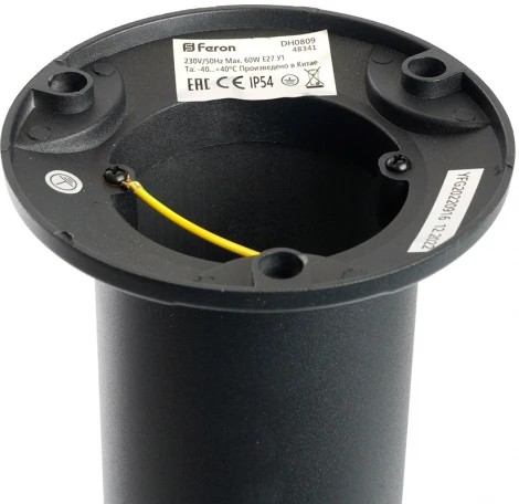 Наземный светильник Feron Сеул DH0809 48341 E27 черный (220V, круглые, IP54)