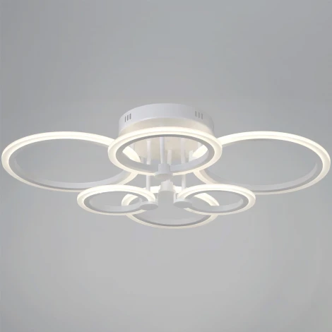 Потолочная люстра светодиодная на штанге с пультом регулировкой яркости и цветовой температуры Reluce 09503-0.3-06 WH (220V)