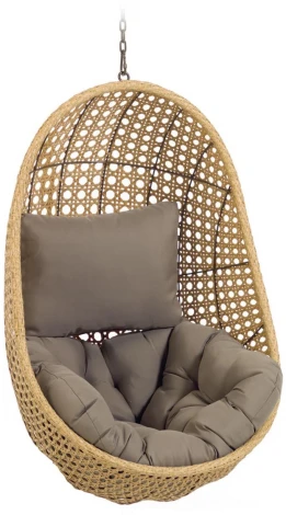 Кресло подвесное на стойке La Forma (ex Julia Grup) Cira (Серый/ Пластик,Искусственный ротанг,Сталь)