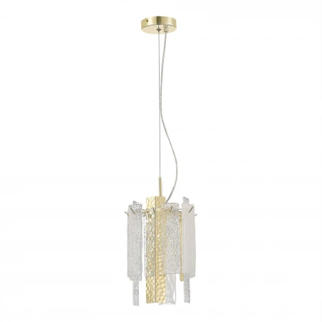 Подвесной светильник ST Luce Scolare SL1636.203.01 Золотистый/Белый, Золотистый E14 1*40W