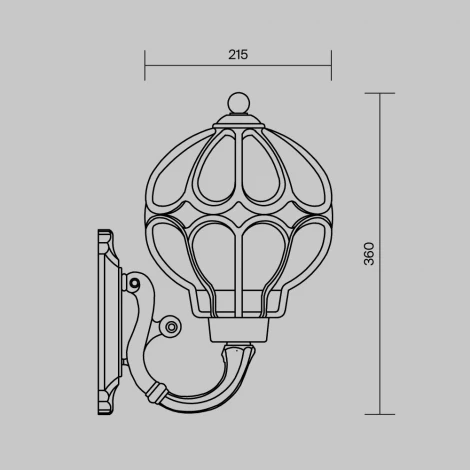 Настенный фонарь уличный Maytoni Via O024WL-01G (220V, шар, IP44)