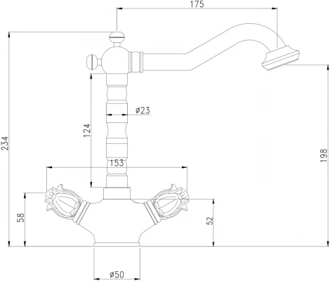 Смеситель Bronze de Luxe Florence 21381 для раковины