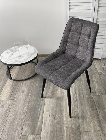 Стул CHIC 1983-18 графитовый меланж/ RU-08 антрацит/ черный каркас