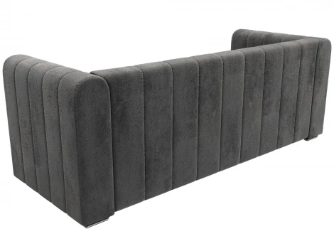 Диван прямой Лига-073 (ДСП,Фанера/Пластик/Велюр/Серый) Лига Диванов 129997