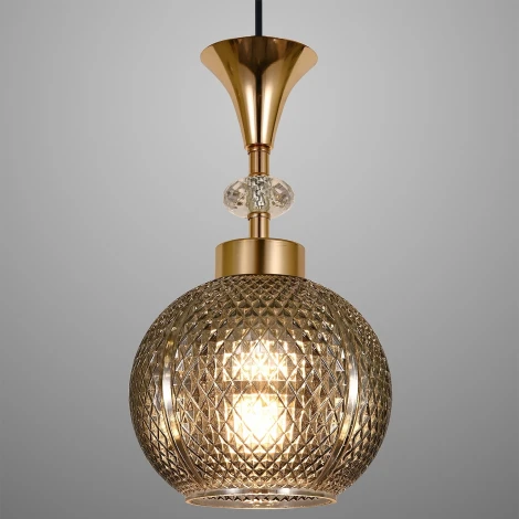 Подвесной светильник Reluce 02001-0.9-02 SMOKE (220V, на проводе, шар)