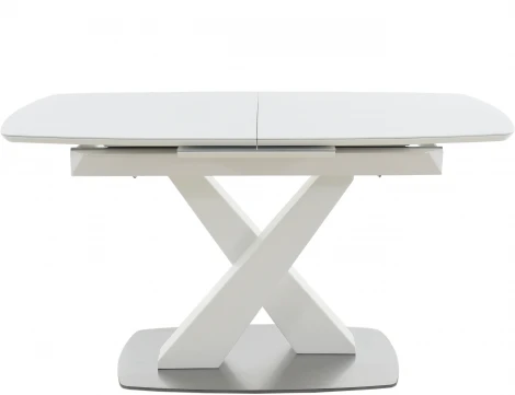 Стол Орлеан MODERNE стекло OPTIWHITE 1400(1800)*850 Белый, Аврора