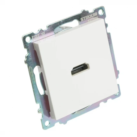 Розетка HDMI (белый) Stekker Катрин 50058