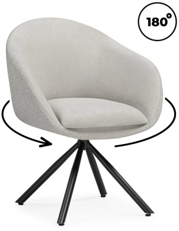 Обеденный стул Woodville Бартон (Металл, Ткань/Черный) арт.621839