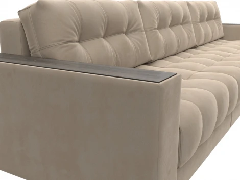 Диван прямой с декором Лига-049 НПБ Лонг Лига Диванов (Велюр) арт.128421