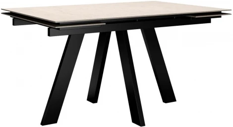 Стол DikLine DM140 Хромикс белый/опоры черные арт.00-00072818