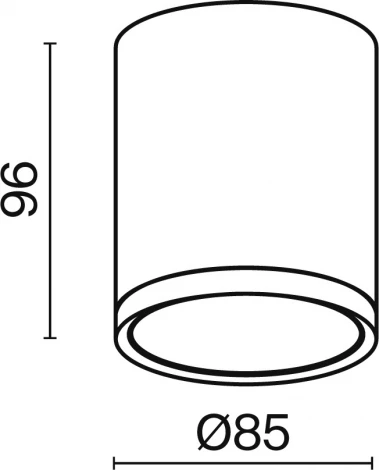 Накладной потолочный светильник Hoop GX53 1x15Вт Maytoni Technical C086CM-GX53-MRD-W (220V, круглые)