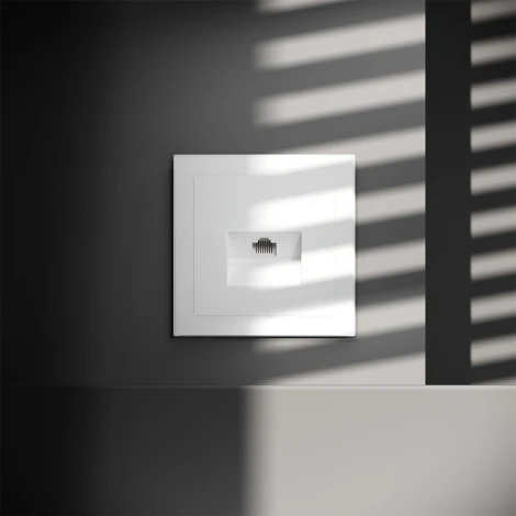 Розетка Ethernet RJ-45 (белый матовый) Voltum S70 VLS060102