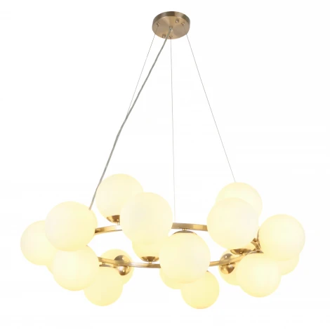 Подвесная люстра MyFar Aerton MR1949-20P (220V, на тросе, шарики, молекулы)