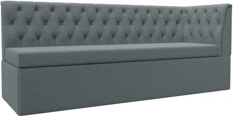 Диван кухонный Маркиз с углом справа (Серый/Рогожка) Лига Диванов арт.122442