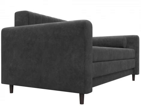 Диван прямой Лига-070 (ЛДСП,Брус,Фанера/Дерево/Велюр/Темно-серый) Лига Диванов 129759