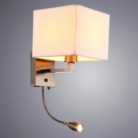 Бра для чтения Arte Lamp Hall A9249AP-2AB (220V, выключатель, куб)