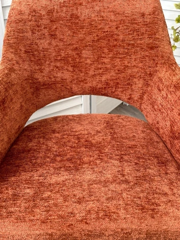 Стул NURI 180 град. поворот. 3018-09 терракотовый, шенилл/ черный каркас, ®DISAUR