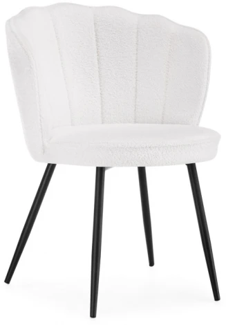Стул Woodville на металлокаркасе Coral white / black 15587