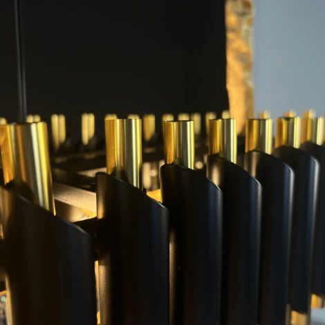 Подвесная люстра каскадная Empire Black Rectangular Chandelier Crystal ImperiumLoft 40,2893 (156487-22) (220V, на цепи)