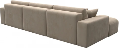 Диван угловой Лига-036 НПБ Классик Лонг левый угол (Бежевый/Велюр) Лига Диванов арт.121390L