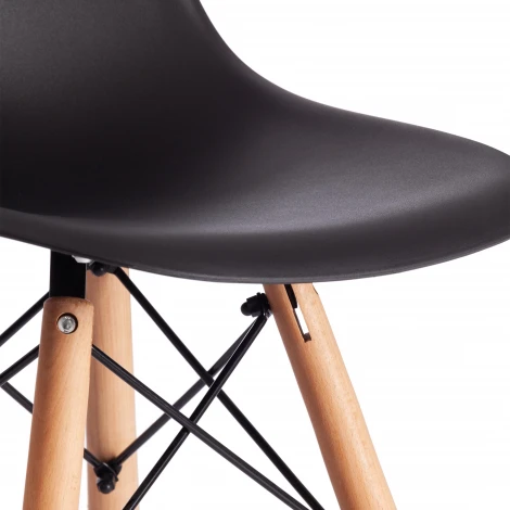 Стул барный Cindy Bar Chair (mod. 80-1) (Дерево бук,Металл,Пластик /Черный)