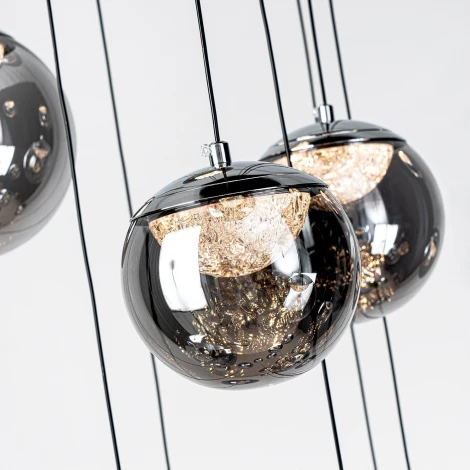 Подвесной светильник светодиодный с пультом с регулировкой цветовой температуры Modelux ML.2338.25 BK-CR