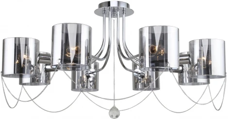 Потолочная люстра на штанге Escada Intense 683/8P (220V, хрусталь, круглые)