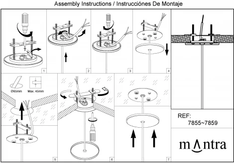 Подвесной светильник Mantra Elsa 8251+7856 (220V, на проводе)