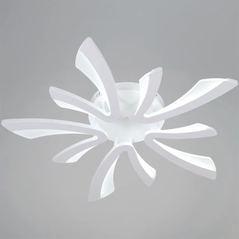 Потолочная люстра светодиодная на штанге с пультом с регулировкой цветовой температуры, яркости и с ночным режимом Reluce 59090-0.3-05 WH