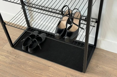 Обувница Краш Mebelson (ЛДСП,Металл/Черный,Графит) арт.LMN-13.1869