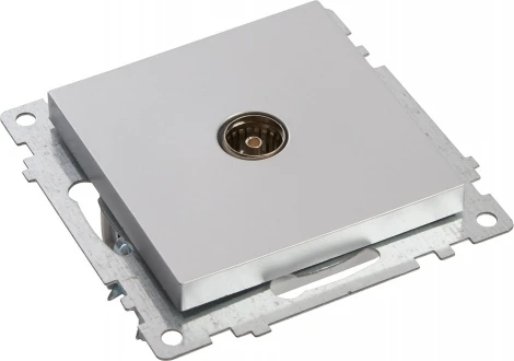 ТВ-розетка (серебро) Stekker Катрин 39586