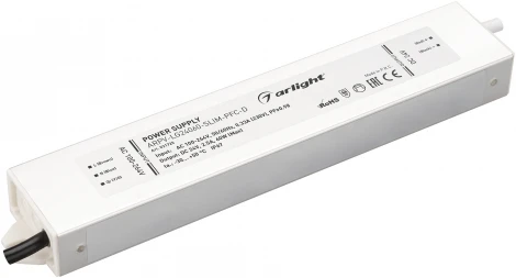 Блок питания ARPV-LG24060-SLIM-PFC-D (24V, 2.5A, 60W) (IP67 Металл) 031720 Arlight