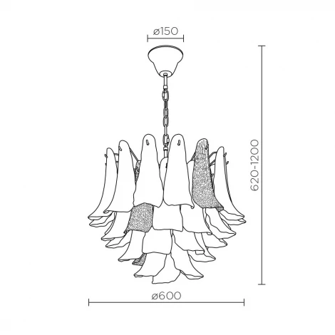 Подвесная люстра Modelux MODELUX ML.6777.10P GD