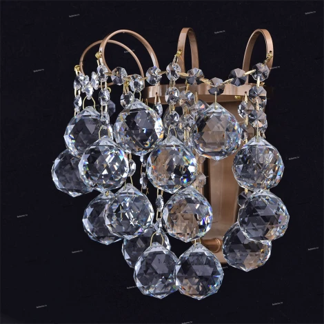 Бра MW-Light Жемчуг 232028201 (220V, хрусталь, подвески, шарики)