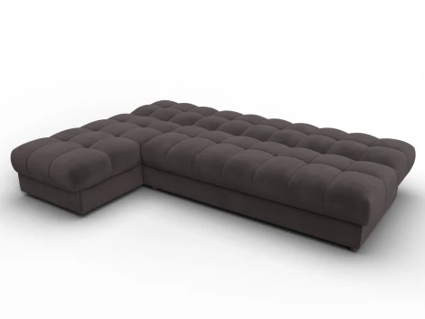 Диван угловой Лига-116 НПБ угол левый (ДСП,ЛДСП,Велюр/Коричневый) Лига Диванов 136955L