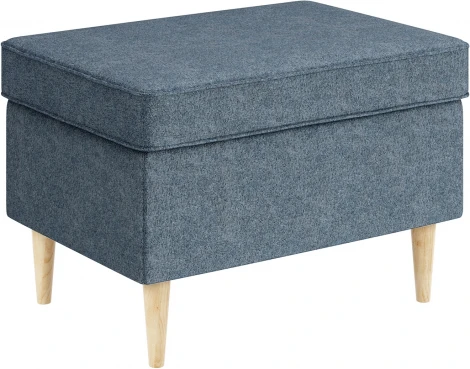 БЕНОН Пуф тканевый, синий D1 furniture арт.AAA41702005