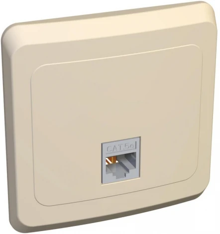 Розетка встраиваемая Ethernet RJ-45 (Кремовый) Systeme Electric Etude KOMC-001K
