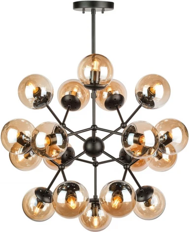 Потолочная люстра на штанге AM Group AM258 AM258-18 (220V, шар, молекулы)