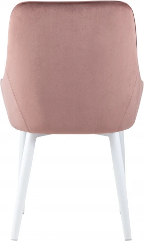 Стул Stool Group Диана велюр пыльно-розовый ножки белые УТ000031293
