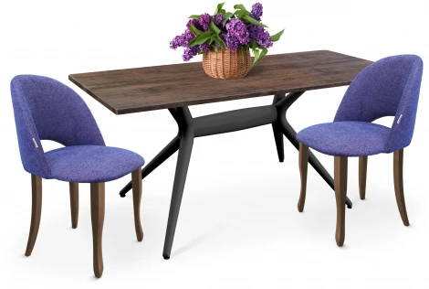 Обеденная группа SHT-DS176 палисандр/коричн./синий мираж/темн.орех Sheffilton 7453114501