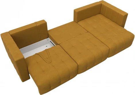 Диван угловой Лига-052 НПБ Лонг угол универсальный Лига Диванов (Велюр) арт.128830