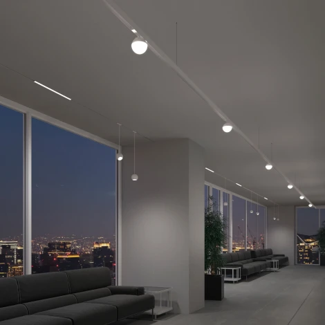 Трековый светильник магнитный 12W 4200K Lars (белый) Elektrostandard Slim Magnetic 85033/01 (LED, 48V, шар)