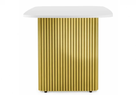 Кухонный стол Notta Бавария B 200 х 90 белая пленка шагрень / золото