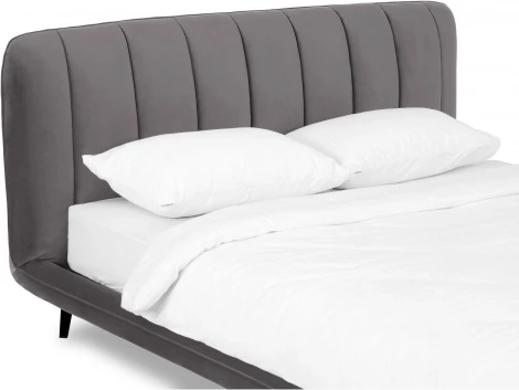 Кровать Amsterdam ОГОГО (арт.750818), (Велюр/Серый)