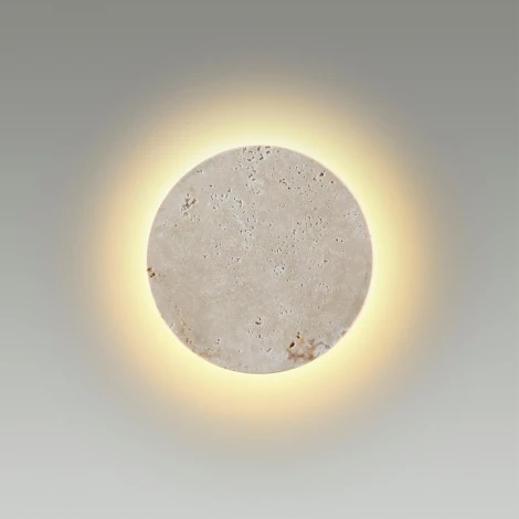 Настенный светильник Odeon Light Travertino 6625/5WL бежевый/металл/травертин IP20 LED 6W 3000K 220V (круглые)