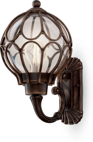 Настенный фонарь уличный Maytoni Via O024WL-01G (220V, шар, IP44)