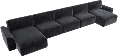 Диван п-образный Лига-048 НПБ МегаЛонг Лига Диванов (Велюр) арт.128333