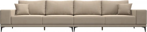 Диван прямой Льюес Лонг (Бежевый/Велюр) Лига Диванов арт.122383