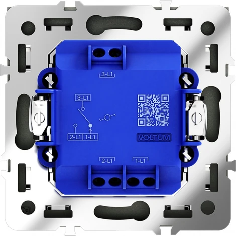 Проходной переключатель одноклавишный (графит) Voltum S70 VLS010307
