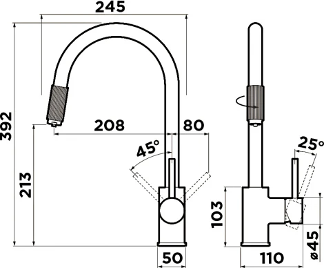 Смеситель Omoikiri Tamura 4994334 для кухонной мойки